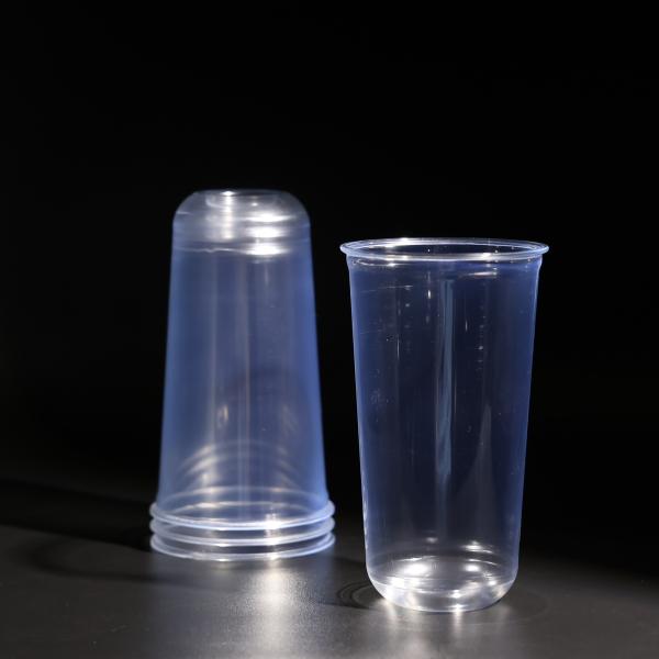 700ML PET Disposable Cup Customizable Logo 24oz Capacity Disposable Cold Drink Cup