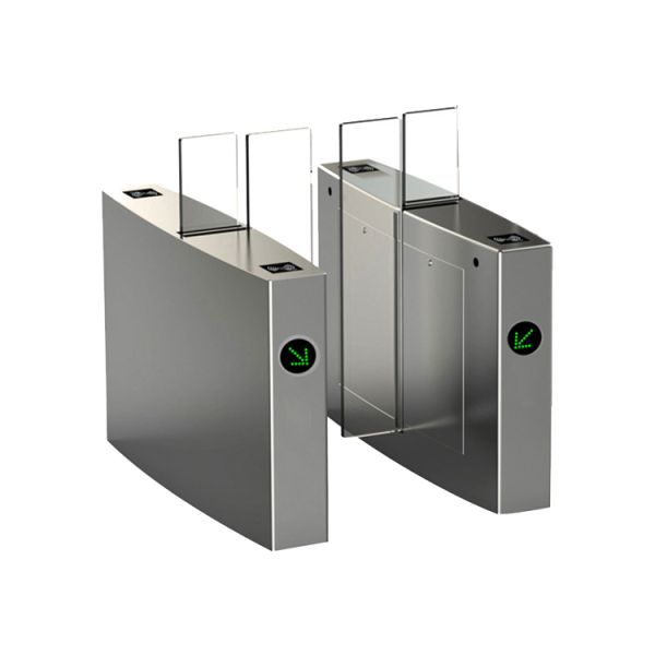 Fingerprint Recognition Stainless Steel Access Control Turnstiles with Mechanical Anti Pinch Sliding Gate