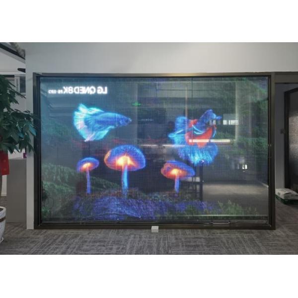 Led Transparent Film Screen P5 Flexible Transparency Crystal Flexible Windows Self Adhesive for Shopping Mall Glass