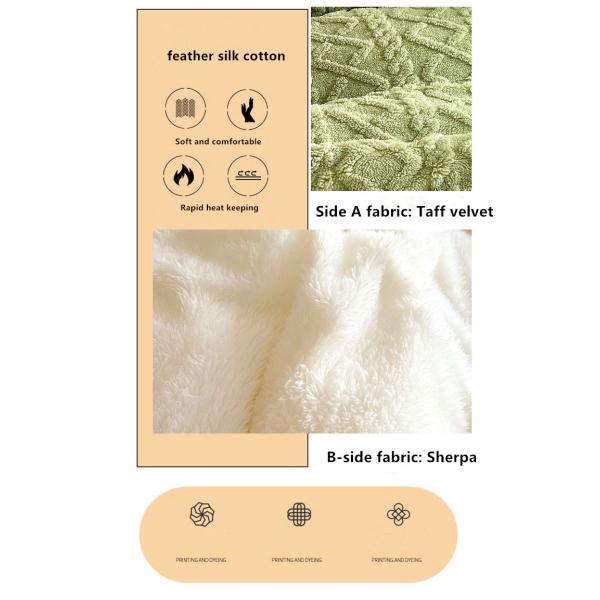 Warm Chunky Thickened Winter Velvet Sherpa Quilt Weight Blanket