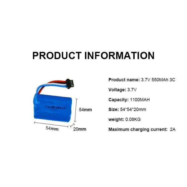 Best Quality Lithium ion battery pack 18500 3.7v 1100mah for Electric Folklifts