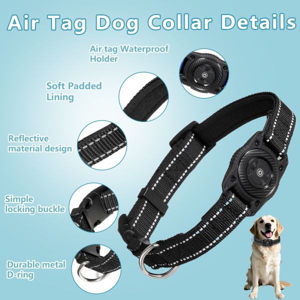 Durable Plastic GPS Navigator Dog Collar Waterproof Reflective Real-Time Tracking Soft Padded Adjustable