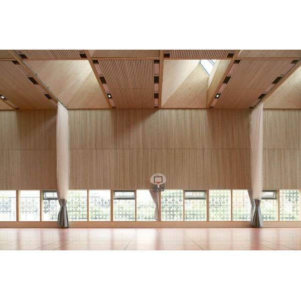 Stadium Natural Veneer Sound Absorbing Grooved Acoustic Panel 59/5mm