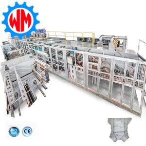 High Speed Full Servo Baby Diaper Production Line PLC Control with Optional