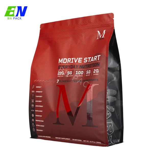 Customized Kraft Paper Flat Bottom Pouch With Window For Daily Food Packaging