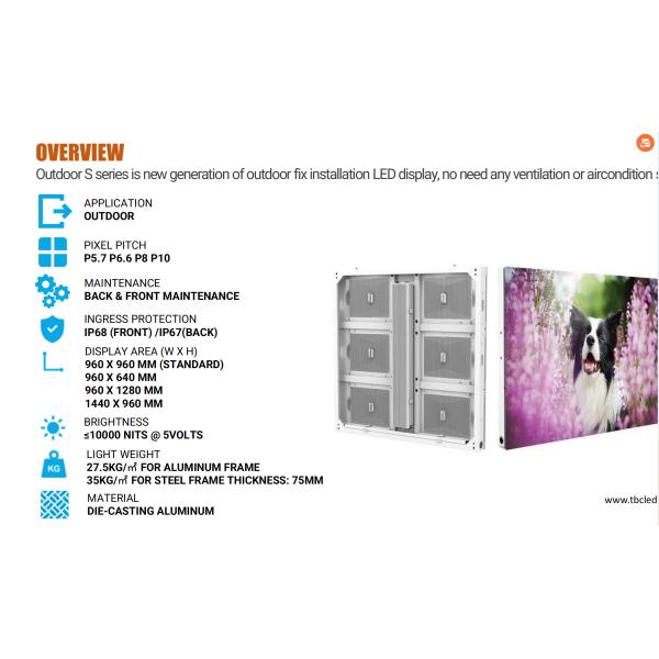 High Level P6.67 Outdoor LED Advertising Billboard SMD2727 Aluminum Cabinet