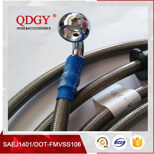 ISO9001Certificated DOT FMVSS106 approved 1/8 size racing car and racing motorcycle stainless steel braided hose