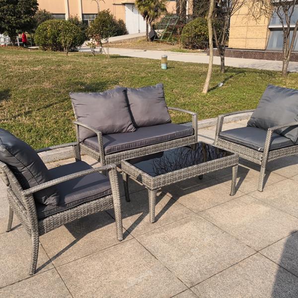 Top Selling In Uk /Usa Market 4 Pieces Rattan Handmade Outdoor Furniture Luxury Patio Garden Furniture Set