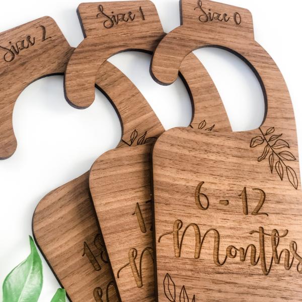 12 Pcs Baby Cloth Divider Card Hanging Clothes Closet Shelf Dividers Monthly  For Babies