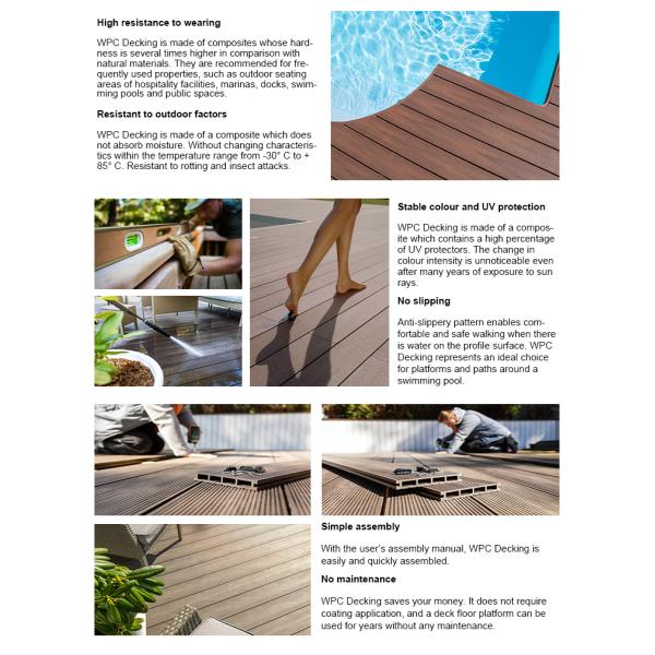 WPC Outdoor Decking In Dark Grey With Patent Fasteners From Everjade