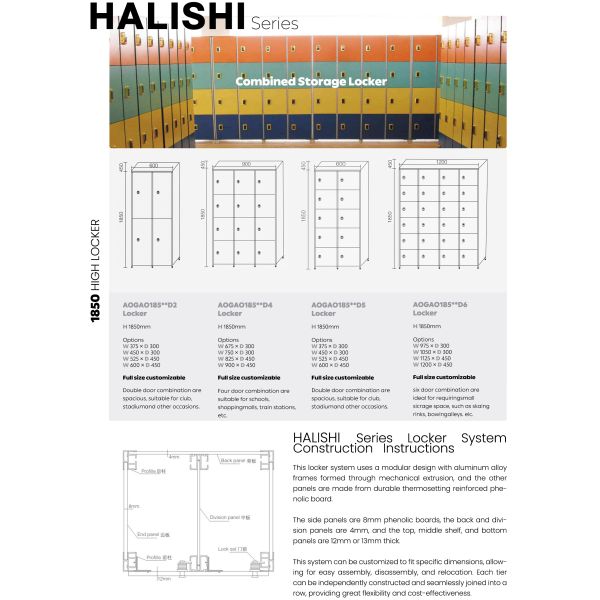 Casiers scolaires modernes 18mm, mobilier de vestiaire, casiers de sport
