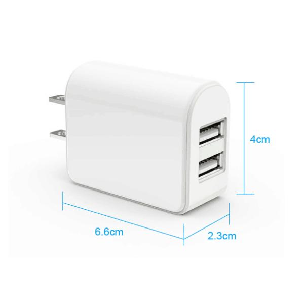 mini dual usb travel charger 5V 1A 2.1a usa plug