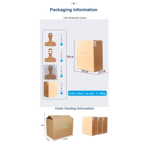 H16.5'' Hat Display Mannequin Head , Pvc Black Female Mannequin Head 