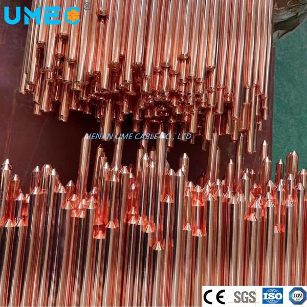 Solid Copper Bonded Steel Earth Rod 5/8 for Earthing System Lightning Protection