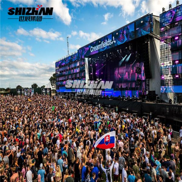 plataforma portátil del piso de la etapa de cristal de aluminio del concierto de rock del 1.22*1.22m