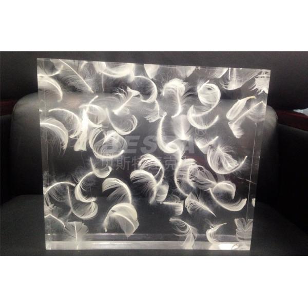 Декоративные стеклянные панели окна с эффектом белого перья 15-60 мм OEM