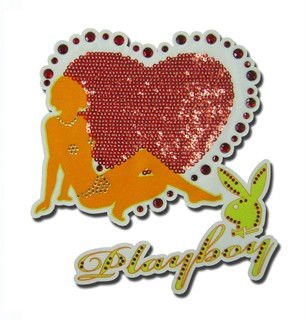 Customized Heart Shaped Red Bead Embroidery Applique Patch Wholesale Heart Embroidered Bead Patch