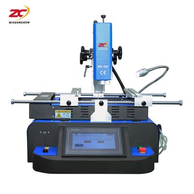 WDS-580 Manual BGA Rework Station with PLC Temperature Control for 10×10mm Min PCB Size and 3 Heating Zones