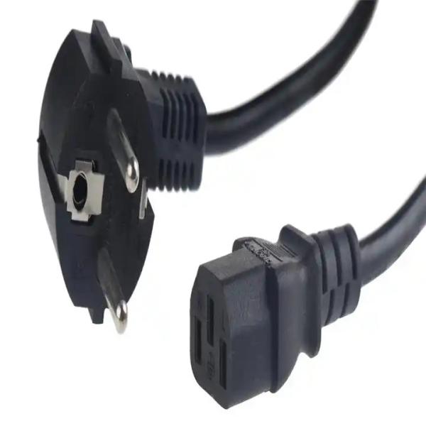 PVC / RUBBER K04 2 pin eu plug electric Supply KC dryer ac approved extension cord wire electric high power cords plug