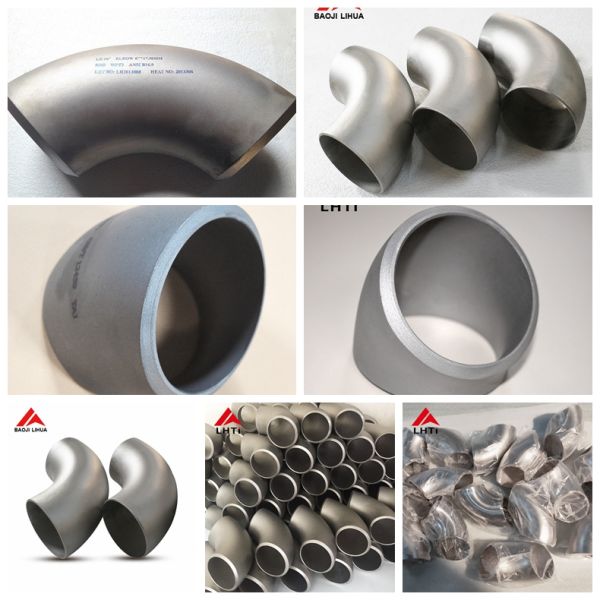 Gr1 Gr2 90 Degree Titanium Elbow Long Radius DN50 Chemical Industry Use