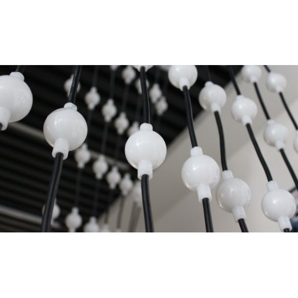 DC24V Addressable DMX RGB 36mm LED Ball String Lights with 360° Beam Angle