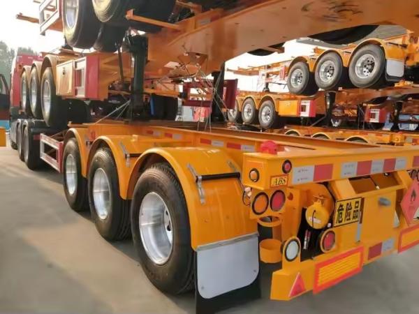 Special Pulling 20 Or 40 Feet Heavy Load Capacity International Containers For Ports Skeleton Semi Trailer