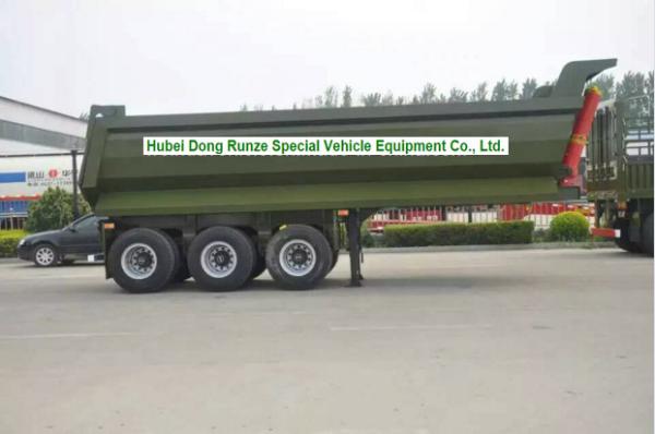3 Axle U Shape Dump Semi Trailer Tipper Semi Trailer 30 ton U Type Hydraulic   24 CBM