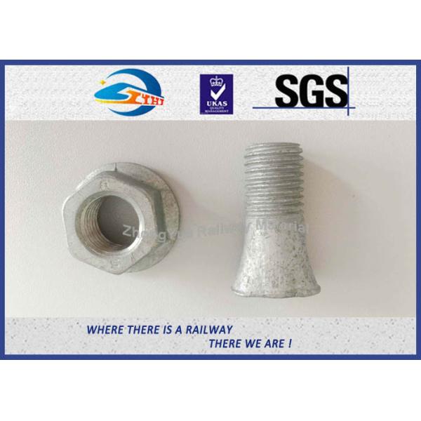 Hot Dip Galvanized Railway Bolt for 9116 Rail Clip , T Anchor Bolts M16 M20 M22