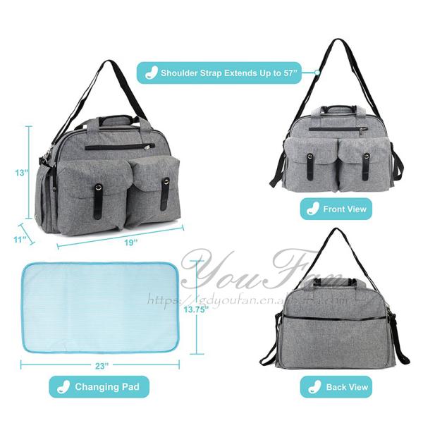 Multi-Function Baby Diaper Tote Bag Maternity Nappy Bag