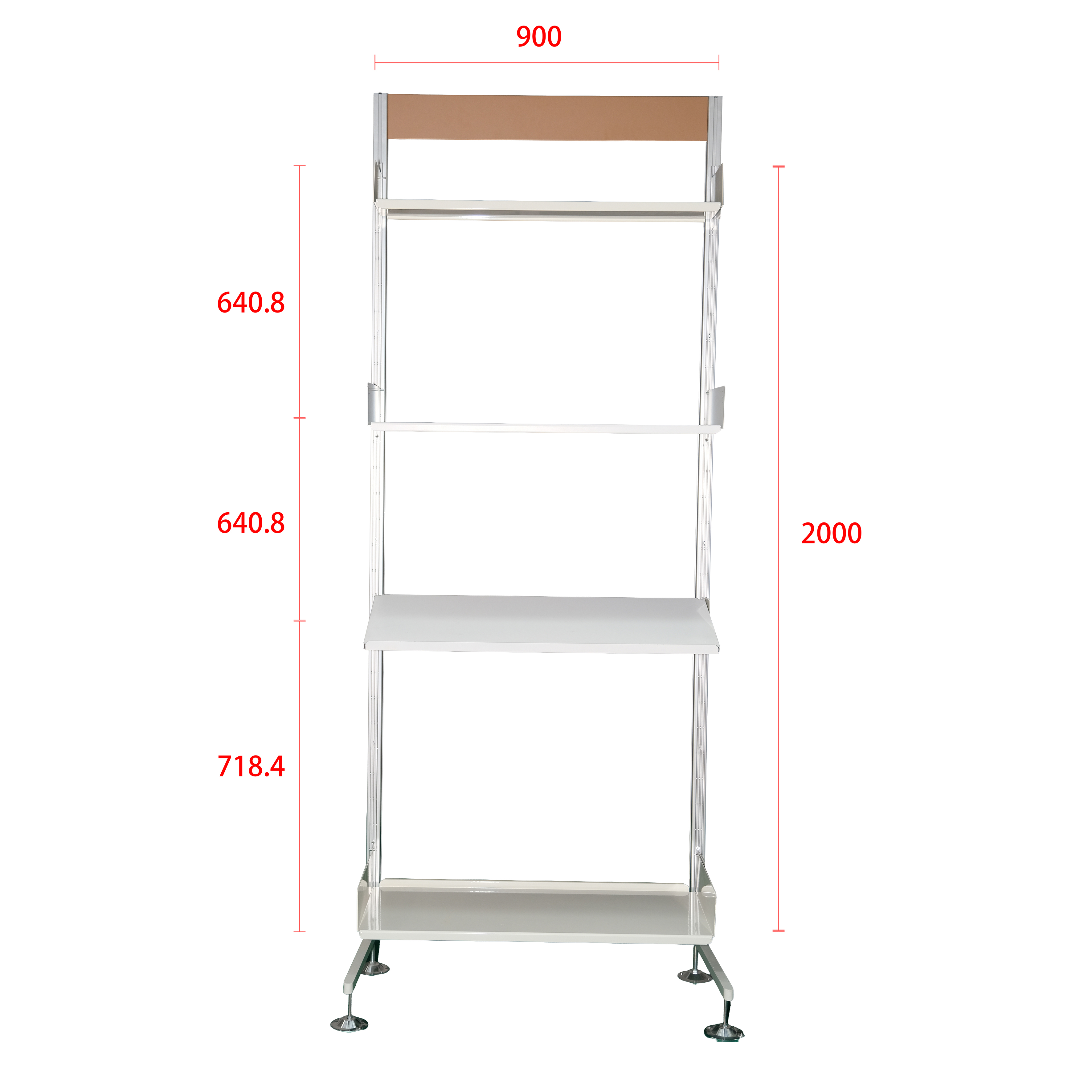 Flexible Detachable Metal Magnetic Height Adjustable Standing Storage Rack for Bookshelves
