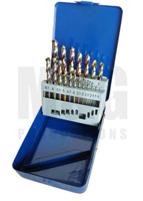 19 PCs DIN338 Mechanics Length Drill Bits Bright Finishing High Strength