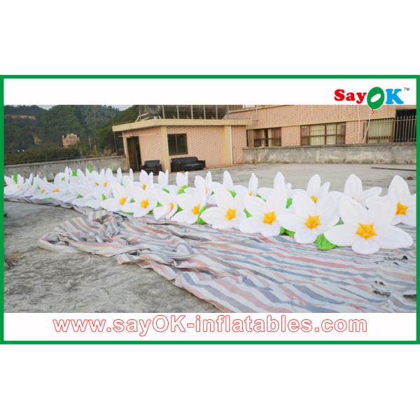 Ткань Оксфорда украшения освещения цепи белого цветка раздувная для Wedding украшения