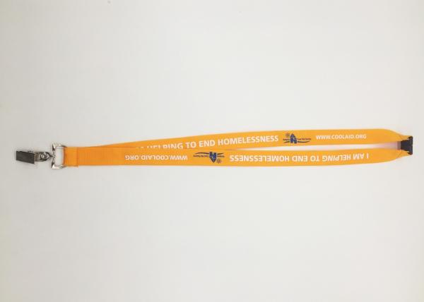 2.0 CM Silk-screen printed Polyester lanyards with any color and any Custom Logo printing