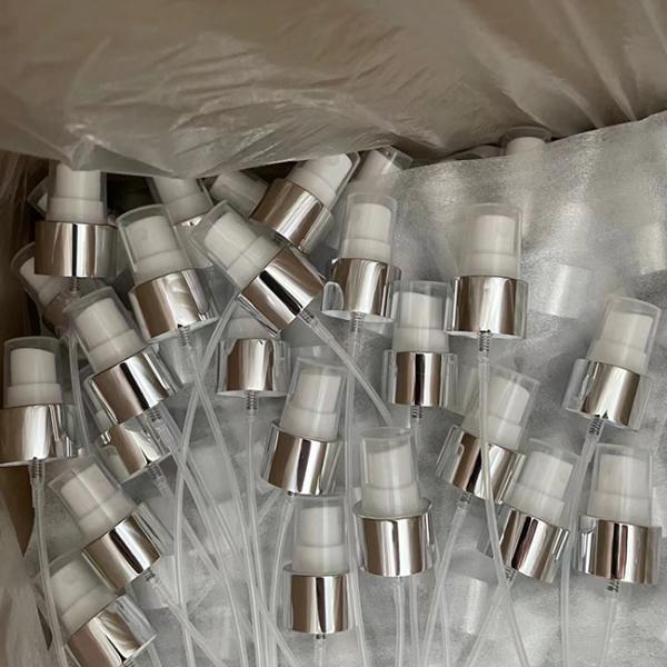24/410 Silver/Black Fine Mist Sprayer Aluminium Perfume Atomizers Matte Silver