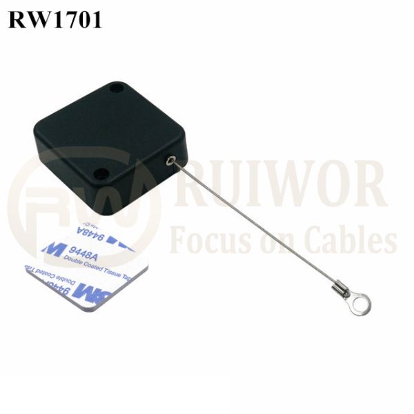 RW1701 Square Security Tether With Ring Terminal Inner Hole 3mm 4mm 5mm For Option
