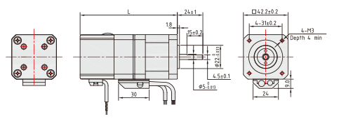 Мотор двухфазового 1,8 кодировщика Nema 17 0.5N.M степени Stepper