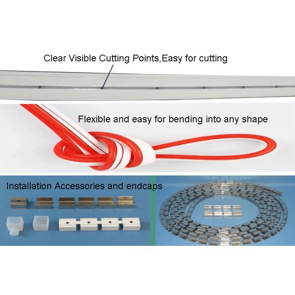 DC 12V/24V LED Flexible Tube Lights Waterproof PVC Jacket Long Lifespan