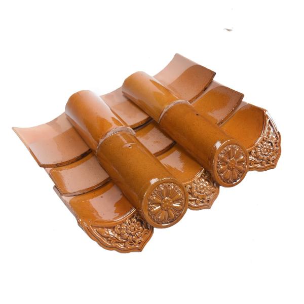 Chinatown Building Material Arch Roof Design Gold Glazed Chinese Orient Roof Tiles