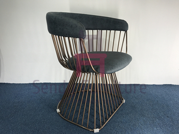 Warren Platner Stainless Steel Chairs Replica Classic With Fabric & Leather Cushion