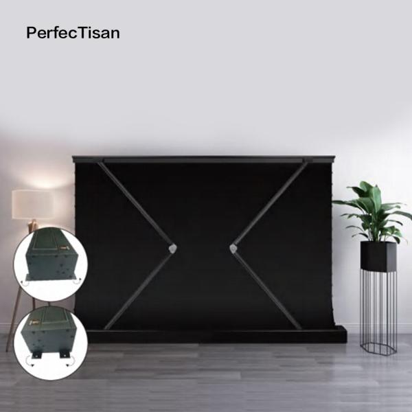 8k Floor Rising Projector Screens Large Size 150 Inch Motorized Projector Screen