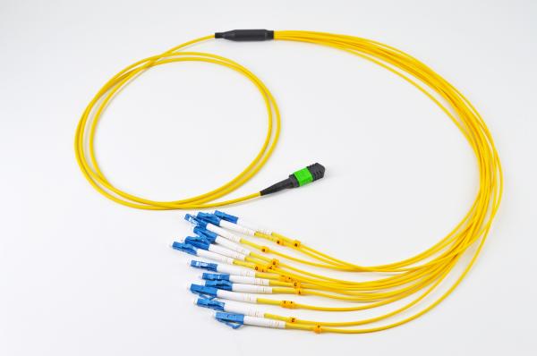 MPO To LC Fiber Optic Patch Cord With Low Insertion And Back Reflection Loss
