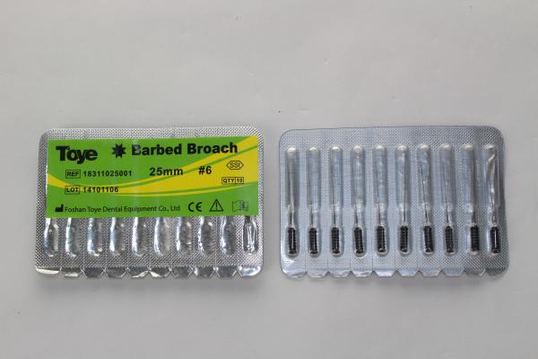 Toye Dental Stainless Steel-Hand Barbed Broaches