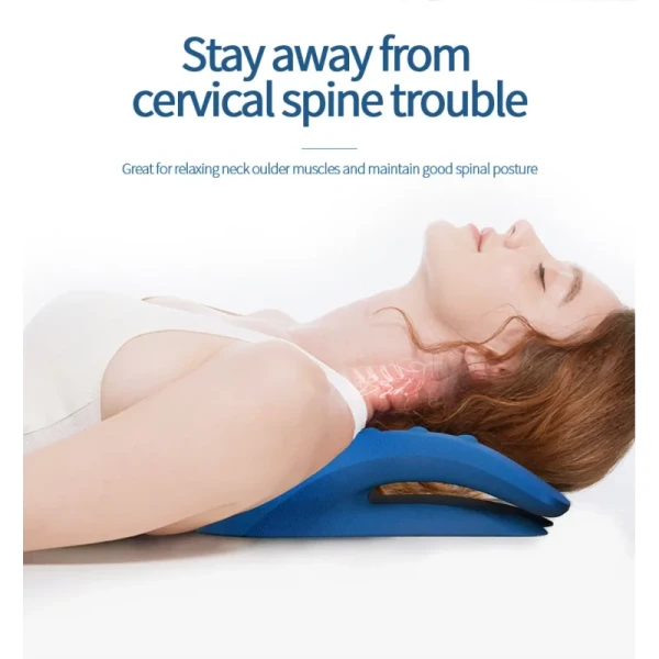 Home Therapy Back Pain Relief Traction Pillow Lumbar Traction Back Stretcher With Cushion