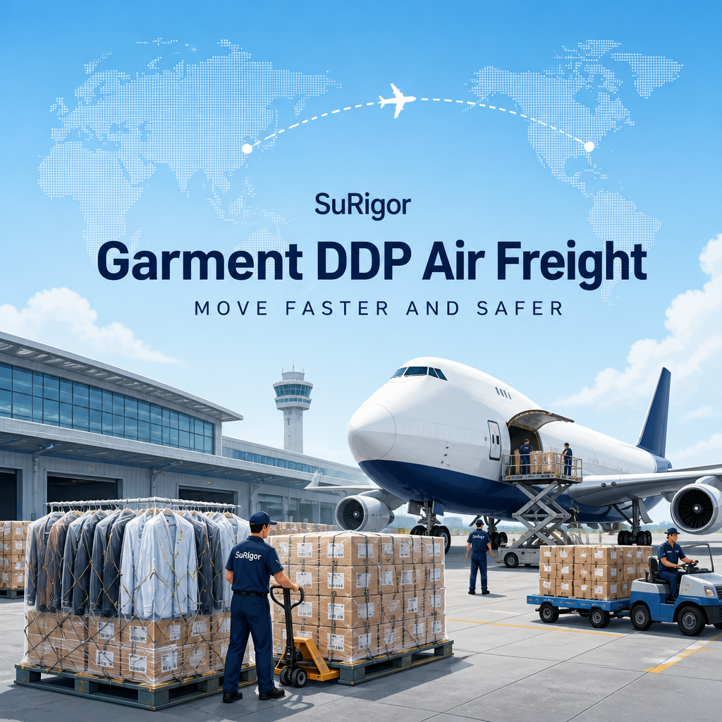 Fast 3-6 Days Door-to-Door DDP Air Freight with Duties & Taxes Included for Amazon FBA & Warehouse Ready Apparel Shipping
