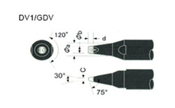 Length 159mm Apollo Soldering Iron Copper Tips DCS-30PC
