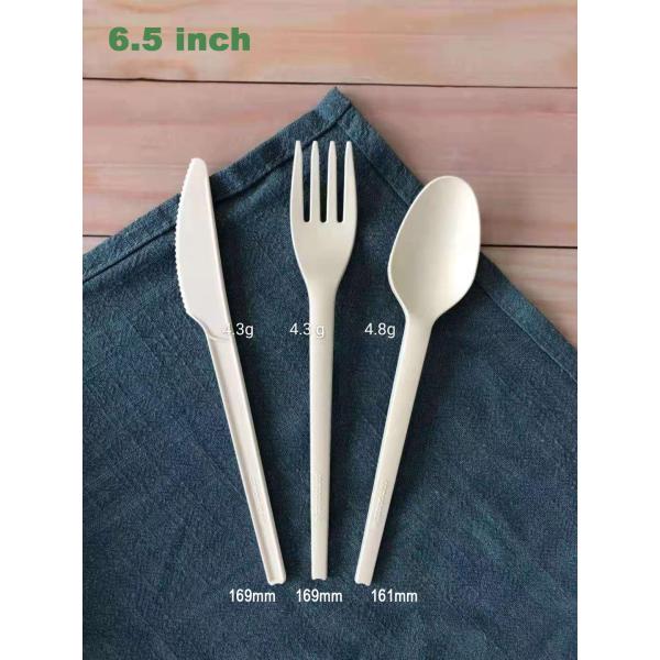 CPLA Disposable Paper Packaging Accessories Cutlery Sets 6.5-7 Inches 4-4.5gr