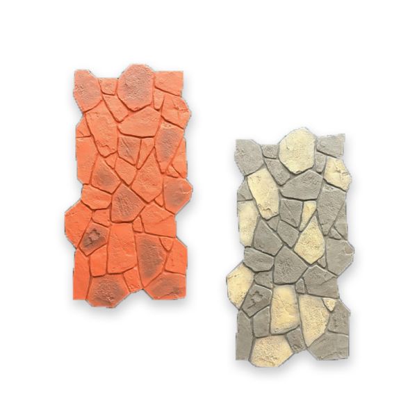 Artificial PU Stone Rubble Effect Wall Panel Weatherproof Faux Stone Veneer For Exterior Wall