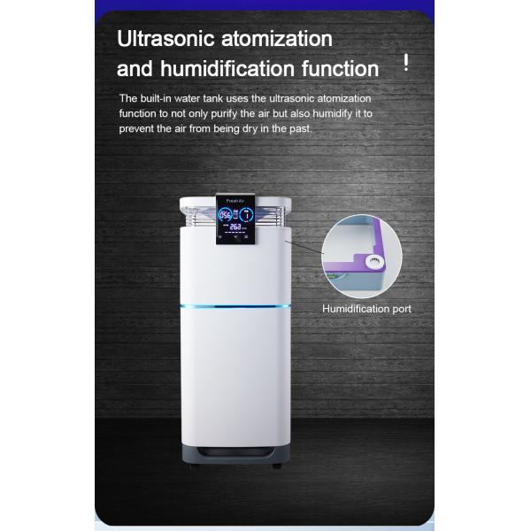 Mute Wifi Hepa Filter H13 Indoor Air Purifier Formaldehyde Removal