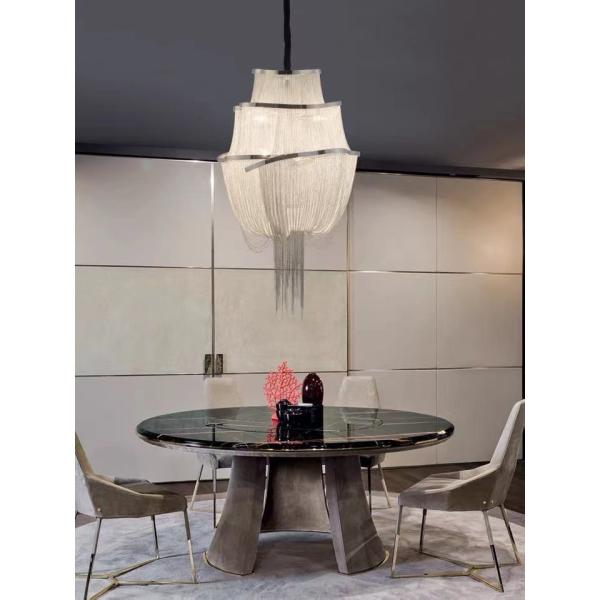 Luxury Metal Aluminum Brass Pendant Light Living Room Modern LED Chandelier