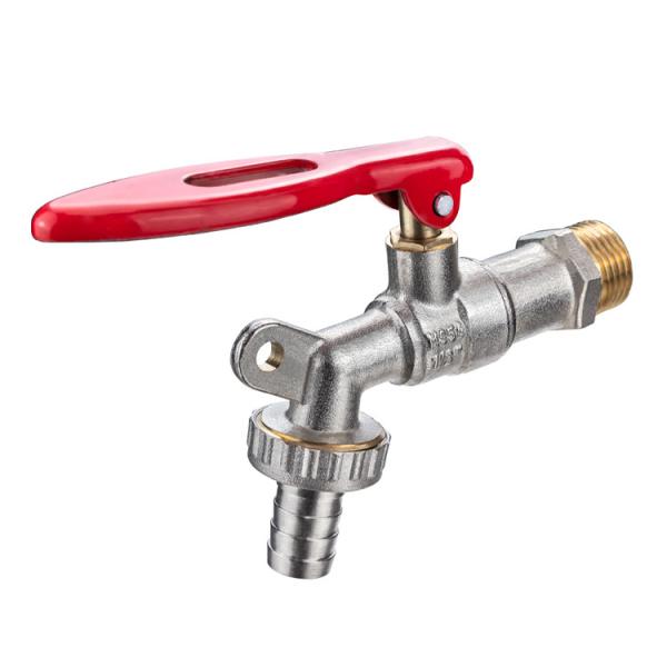 IRON Handle Low Lead Brass Bathroom Water Garden Tap Bibcock Valve With Lock Hole